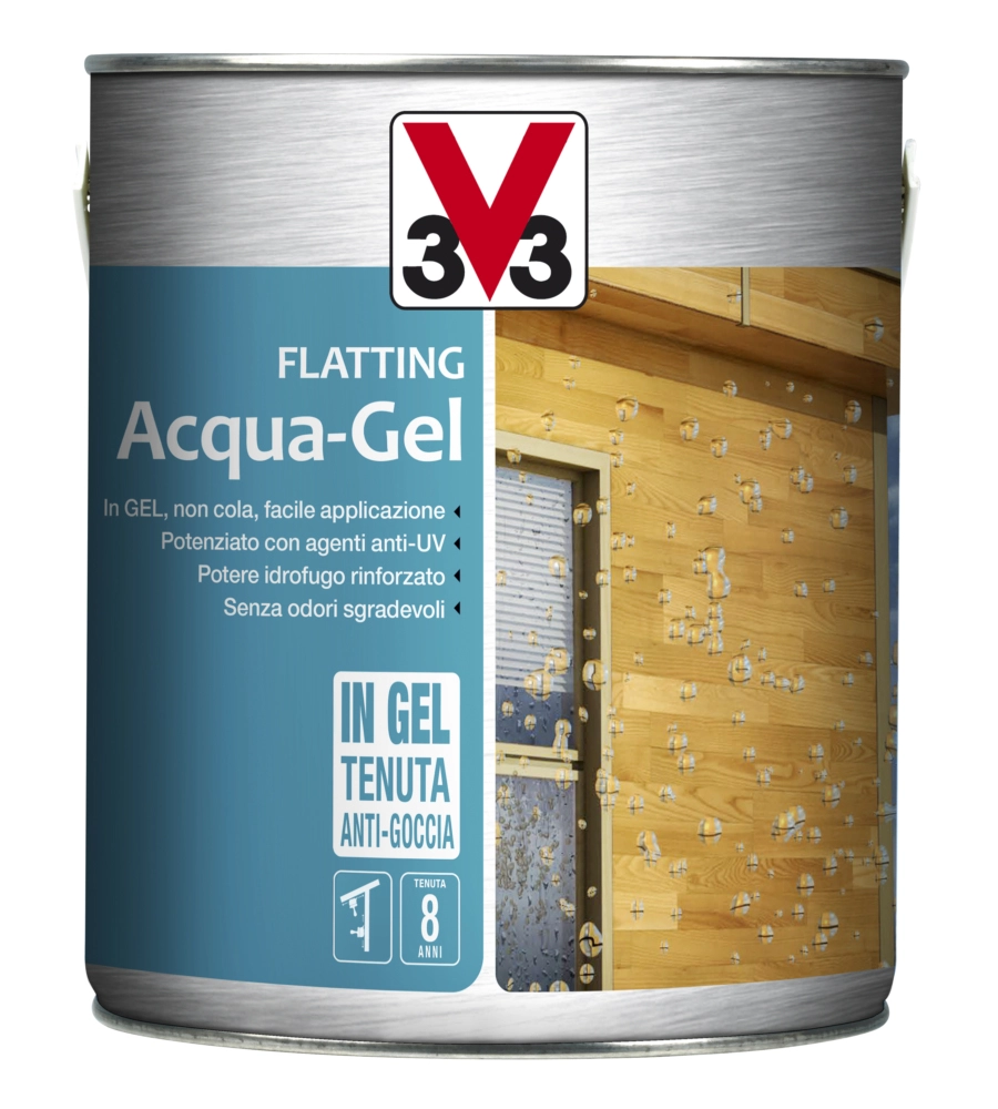 Flatting acqua-gel - noce chiaro - 2,5 litri